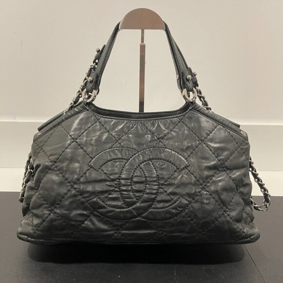 Chanel Iridescent Calfskin Quilted Small Sea Hit Tote (163695) - Picture 1 of 16